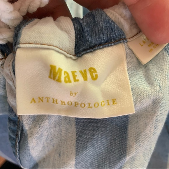 Mauve white and blue striped top - Picture 8 of 10